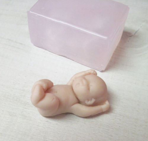 Wax etc. Silicone Mold Baby /"Rosie/" Mold for Fondant Resin Polymer Clay