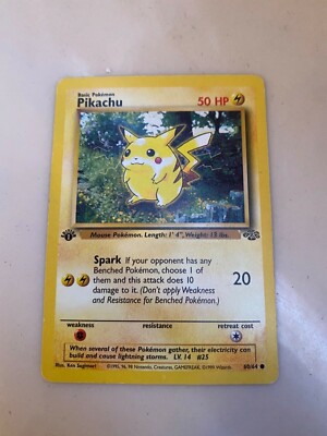 1999 Pokemon Base Set #58 Pikachu 1st Edition Red Cheeks | eBay