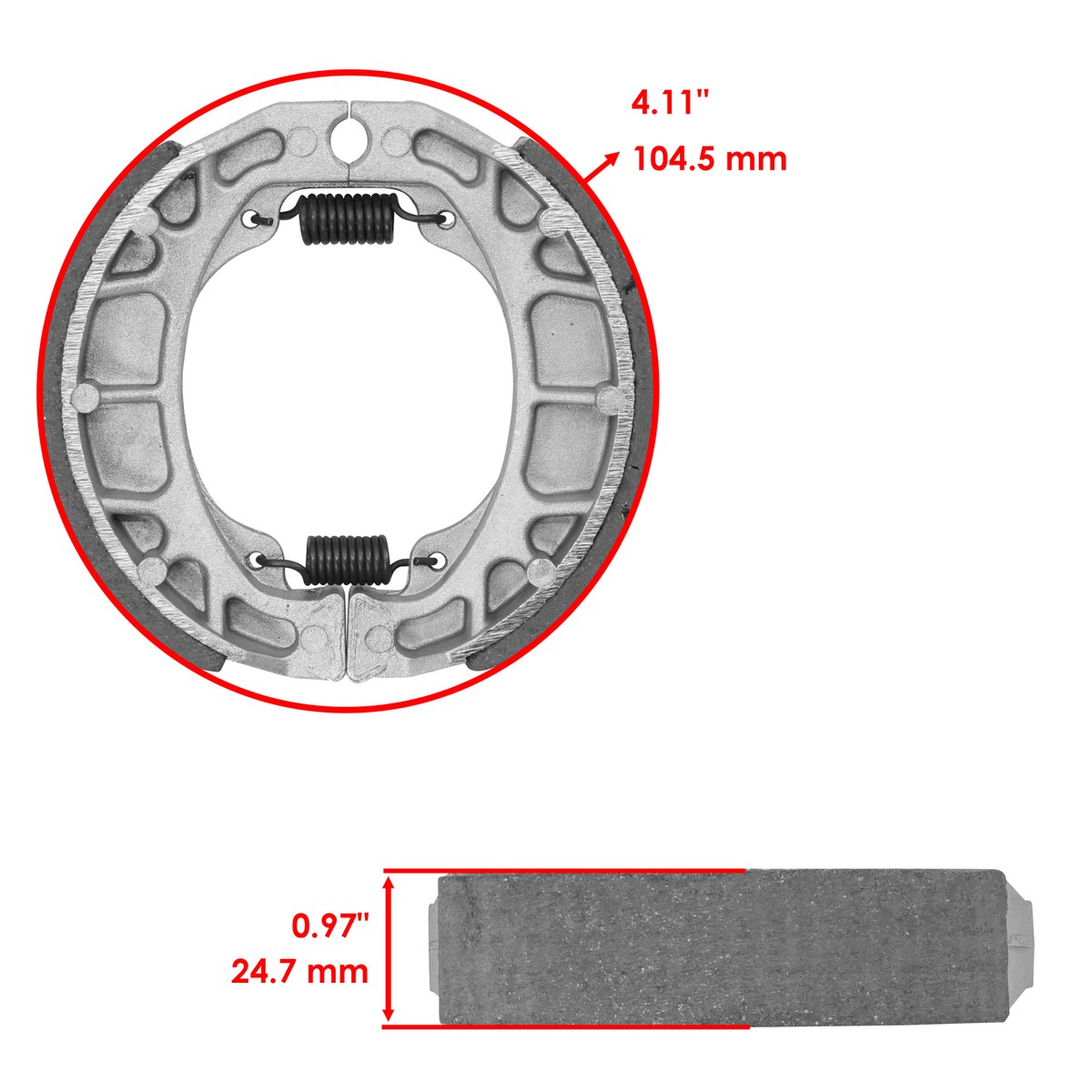 Front & Rear Brake Shoes for Honda Ch150 Elite 150 Deluxe 1985