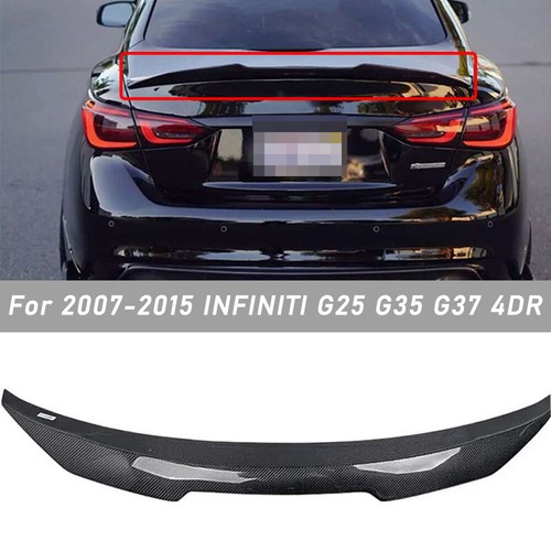 Fit 20072015 INFINITI G25 G35 G37 4DR PSM Real Carbon Fiber Rear Trunk