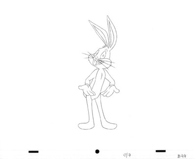 WARNER BROS Rabbit Animation Art Cel Production Drawing BUGS BUNNY #37