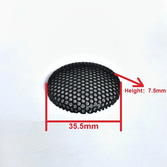Un par de cubiertas de altavoz de 1,5" 35,5 mm para tweeter audio rejilla de malla metálica 7,5 mm de alto Foto 2 de 4