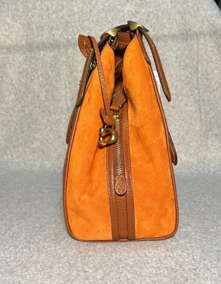 Borsa a tracolla Coach Lori nuova con etichette $450 pelle mista scamosciata Canyon MULTI marrone