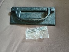 BLACK CAST IRON POSTAL DOOR KNOCKER LETTER BOX PLATE  vintage  STYLE 