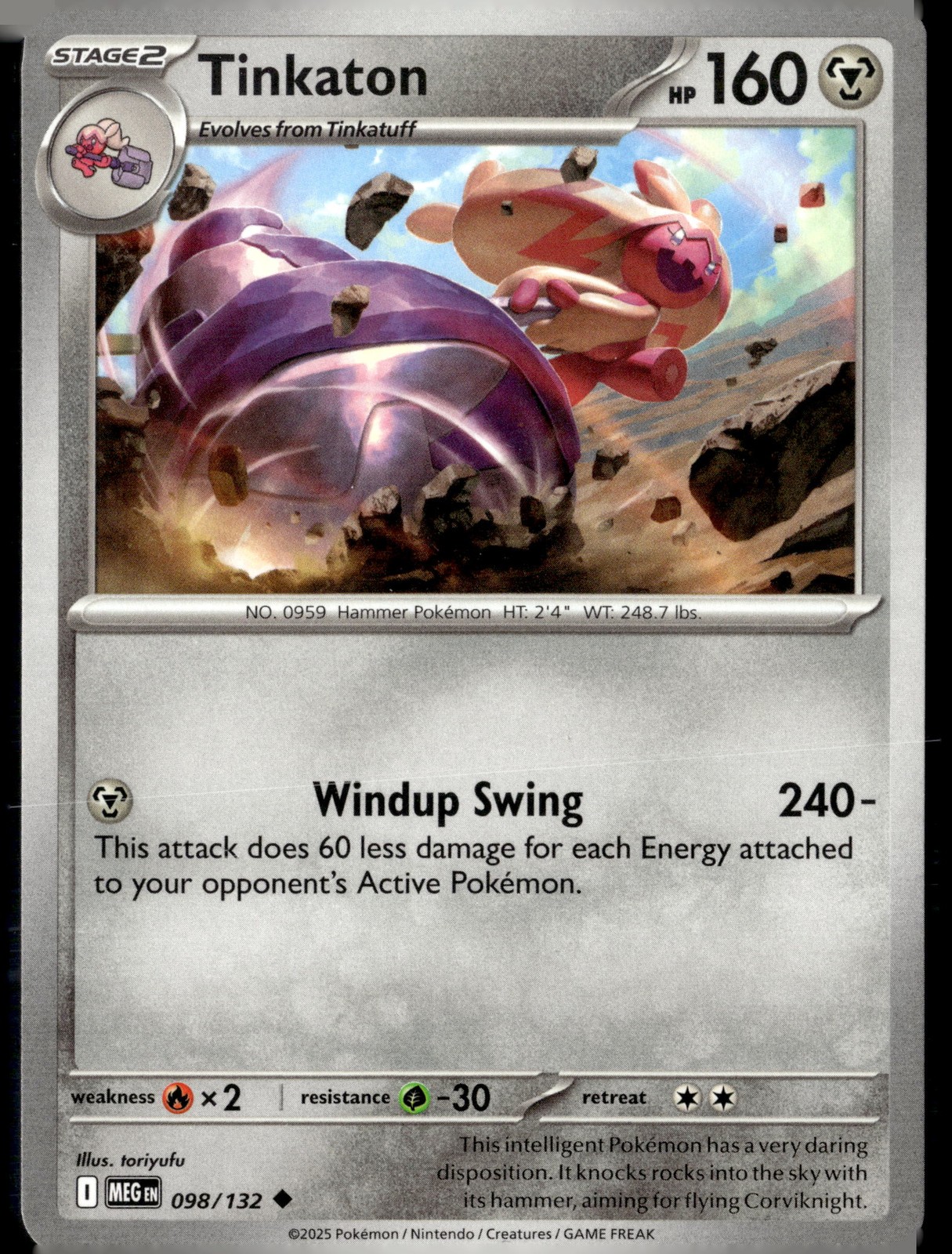 Pokemon TCG ME01: Mega Evolution Tinkaton 098/132