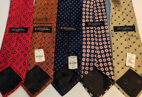 Menge 5 Vintage Brooks Brothers Makers Herren 100 % Seide Krawatte USA Neu & Gebraucht - Bild 7 von 14
