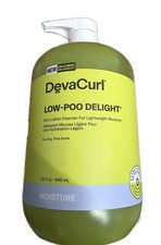DevaCurl Low-Poo Delight Cleanser, 32 oz Mild Lather Cleanser Lightweight 1.01 per gallon