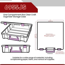 Super Satchel 1 Compartment Box Clear Craft Organizer Storage Case