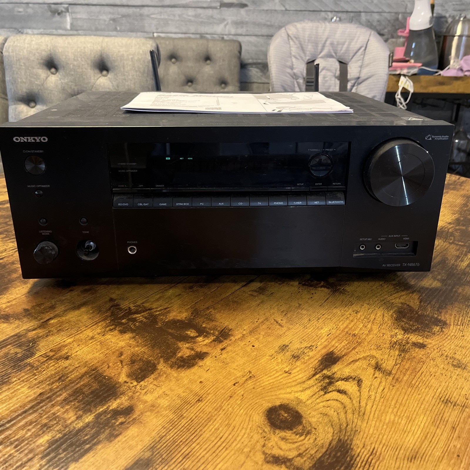 Onkyo TX-NR686 7.2 Channel AV Receiver Dolby Atmos WiFi Blue