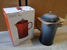 Le Creuset French Press Cafetiere Flint Grey Stoneware 1L 34oz New Boxed