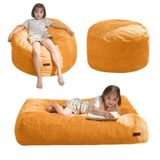 Bean Bag Chair Bed for Kids, Convertible Bean Bag Folds from Lazy Chair to Fl