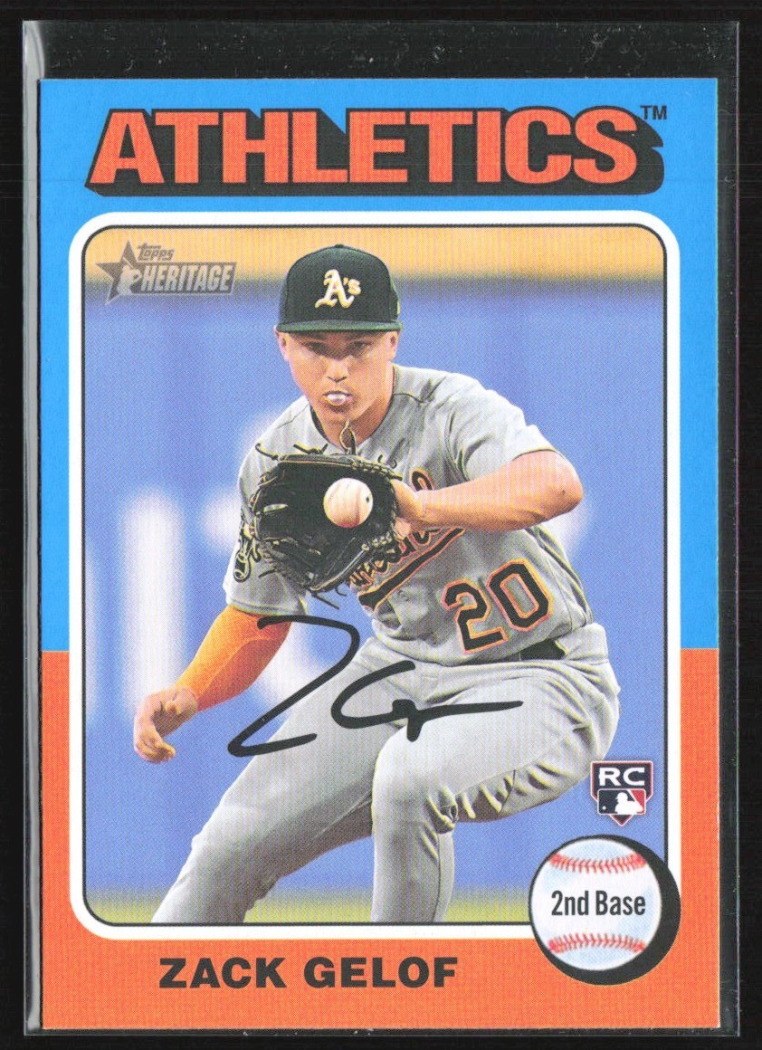 Zack Gelof 2024 Topps Heritage Image Variation RC #346 Oakland Athletics