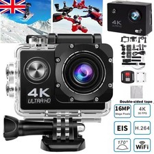 4K Sport Go Pro 170° Action Camera, Ultra HD 16MP WiFi Waterproof Remote Control