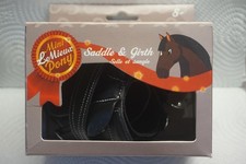 LeMieux Mini Pony Saddle & Girth - BLACK - NEW - TOY PONY LEATHER ACCESSORIES