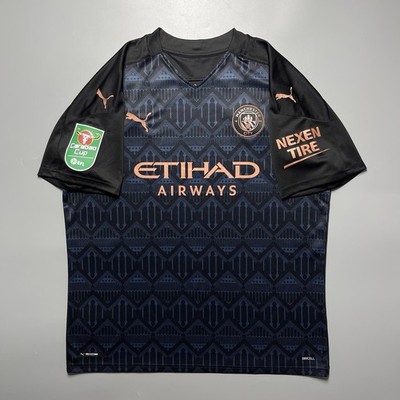 MANCHESTER CITY PUMA 2020/2021 SOCCER AWAY JERSEY #10 AGUERO SIZE