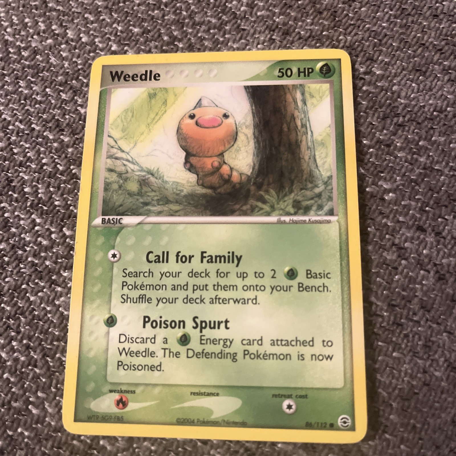 Weedle 86/112 FireRed & LeafGreen Regular