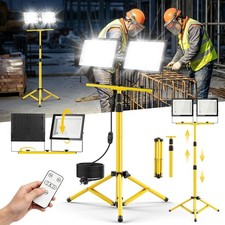 LED 300W Work Light Tripod Stand Foldable Flood Site Light Workshop Adjustable