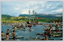 Vintage Postcard: Mutiny on the Bounty Ship & Tahiti Scene - St. Petersburg, FL