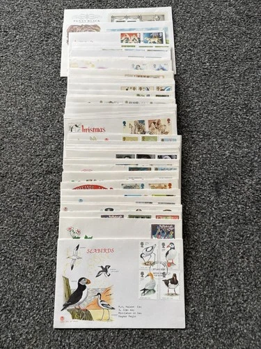 Job Lot of 48 UK GB First Day Covers & Covers FDC's 1981 - 1990 Lot #N74