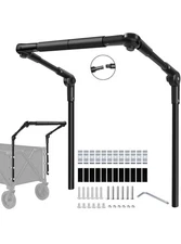 Adjustable 3rd-Gen Wagon Push Handle for Round Metal Frames (Fits Sekey/Folding)