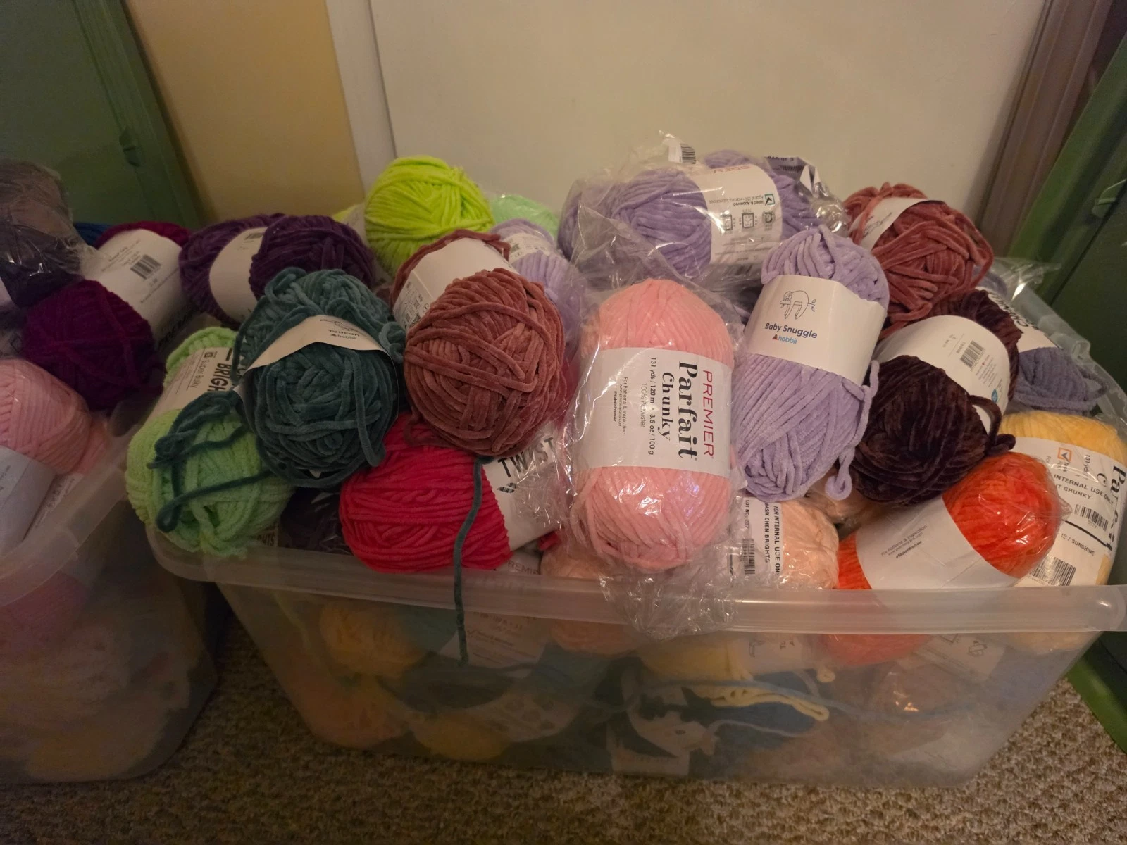 10 Skein Plush Chenille Yarn Mystery Box Mixed Brands Colors New image 1