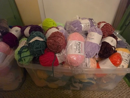 10 Skein Plush Chenille Yarn Mystery Box Mixed Brands Colors New video thumbnail