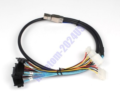 Mini SAS HD SFF-8644 to 4 Ports SAS SFF-8482 29Pin Server Adapter Cable 1 Meter