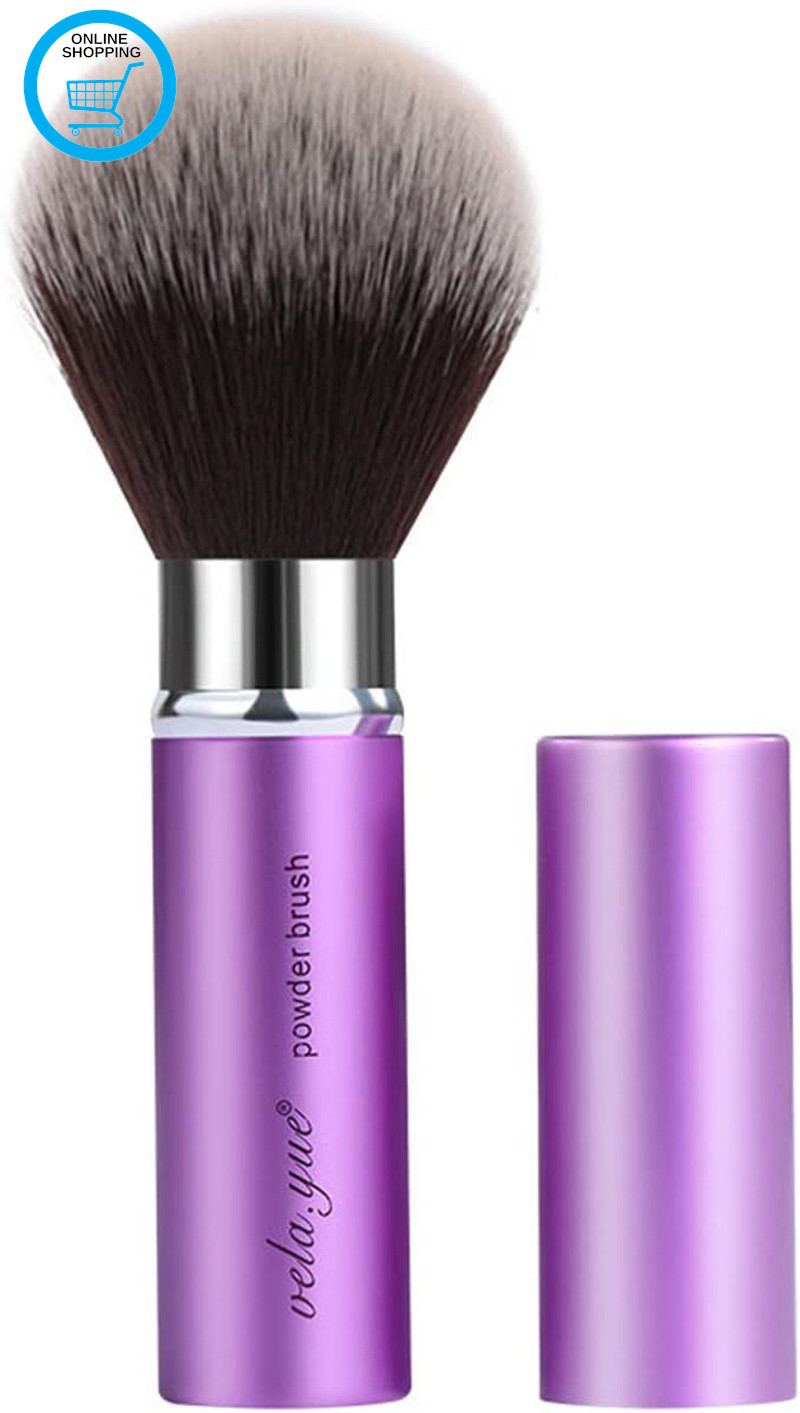 Retractable Face Kabuki Brush round Powder Travel Makeup Brushes