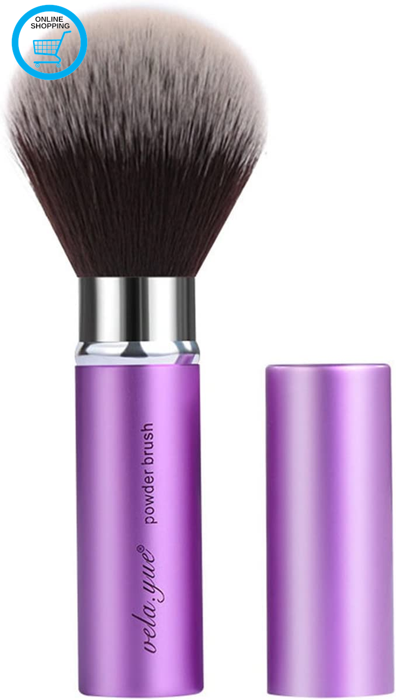 Retractable Face Kabuki Brush round Powder Travel Makeup Brushes