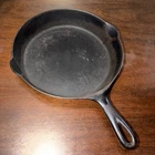 Pre Griswold Erie #8  Cast Iron Skillet with Flower  Maker’s Mark