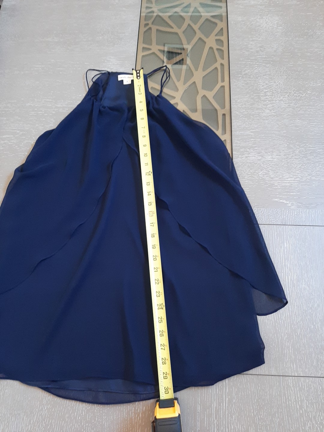 Double Zero Chiffon Ruffled Overlay Mini Spaghett… - image 10