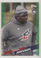 2019 Topps Alliance of American Football Green 7/10 Pepper Johnson #78 0g0