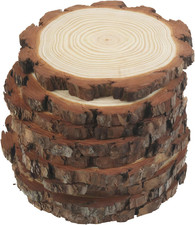 Large Wood Slices, Natural Wood Rounds, 5-6 Inches, 10 Pack, for Centerpieces, D