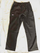 Cherokee Workwear 4200 Women's Scrub Pants Elastic Waist Cargo Black Size Medium