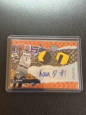 2024-25 Kam Jones Bowman U Best Dual Worn Relics +Autograph White Geo Card #2/5.