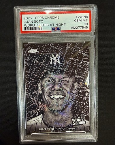 2025 TOPPS CHROME JUAN SOTO WORLD SERIES AT NIGHT #WSN8  PSA 10 SSP🔥