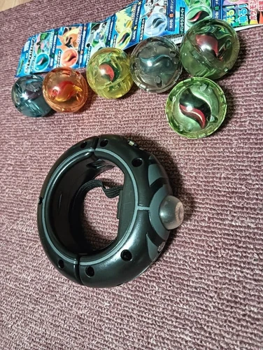 Pokemon Mega Ring XY 2014 Vintage Toy Takara Tomy Japan Bangle W/ 6 Stone Tested