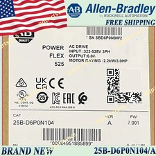 New in Box 25B-D6P0N104/A AB PowerFlex AC Drive 25BD6P0N104 FreeShip