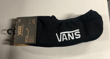 VANS Classic Super No Show Socks 3-Pack Black Men  s 9.5-13 Unisex Low Cut