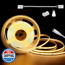 PAUTIX COB LED Strip Light 32.8ft 10m 5040 LEDs Warm White 3000K High Lumen