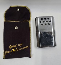 Vintage Jon-e G.I. Giant 4.5" Catalytic Hand Warmer with Pouch Made in USA