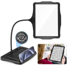 10X Magnifying Glass with Light and Stand, 2-in-1 LED Magnifier Desk Lamp for US
