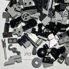 Lego 300 Small Black Gray Bricks Plates Brackets Modified Accessories 393 — photo 2