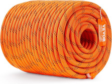 Double Braided Polyester Rope, 1/2 in X 220 Ft, 48 Strands, 8000 LBS Breaking St