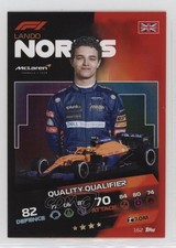 2021 Topps F1 Turbo Attax Quality Qualifier Lando Norris #162 0q9m