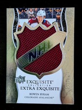 2020-21 Upper Deck Exquisite Hockey Bowen Byram Extra Exquisite Jersey 111/140