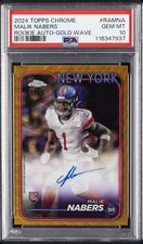 2024 TOPPS CHROME RC AUTOS VARIATIONS GOLD WAVE #RAMNA MALIK NABERS 10/50 PSA 10