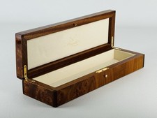 Breguet Scatola Orologio In Legno Laccato Radica Espositore Scritta Dorata