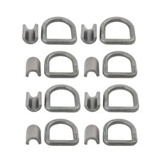 8 Pack 1/2" Weld On Forged D Ring with Welding Clip 12,000lbs Fracture Strength