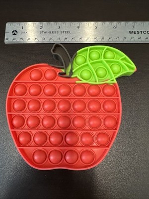 Push Bubbles Sensory Fidget Toy Pop It - Apple - New